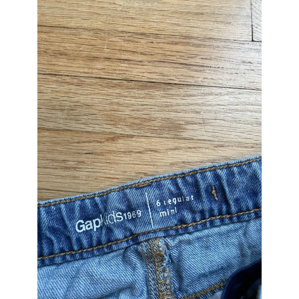 Girl 6 Skirt Distressed Denim Gap Coral Carter’s Adjustable Waist